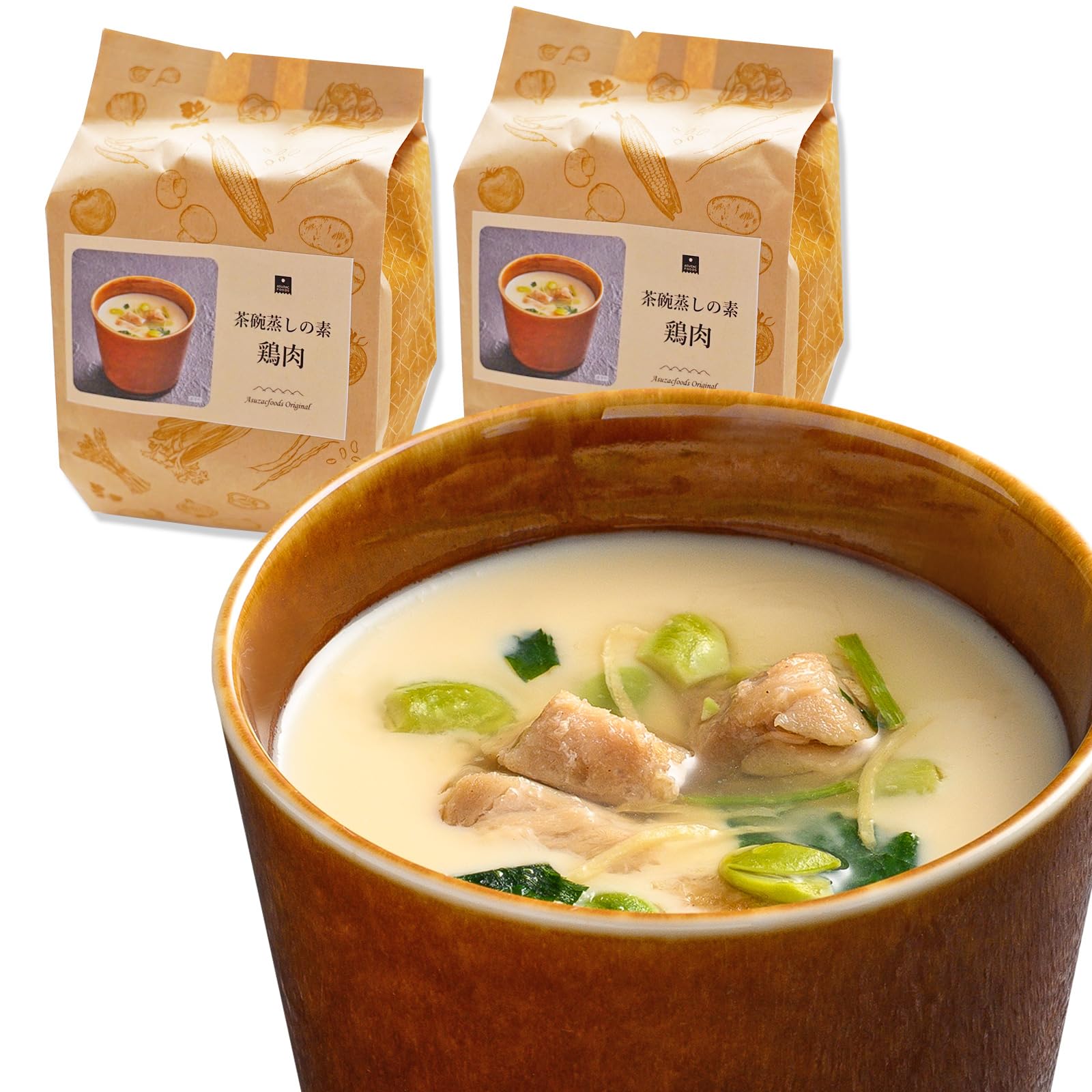 Amazon.co.jp: アスザックフーズ フリーズドライ 茶碗蒸しの素 鶏肉 8